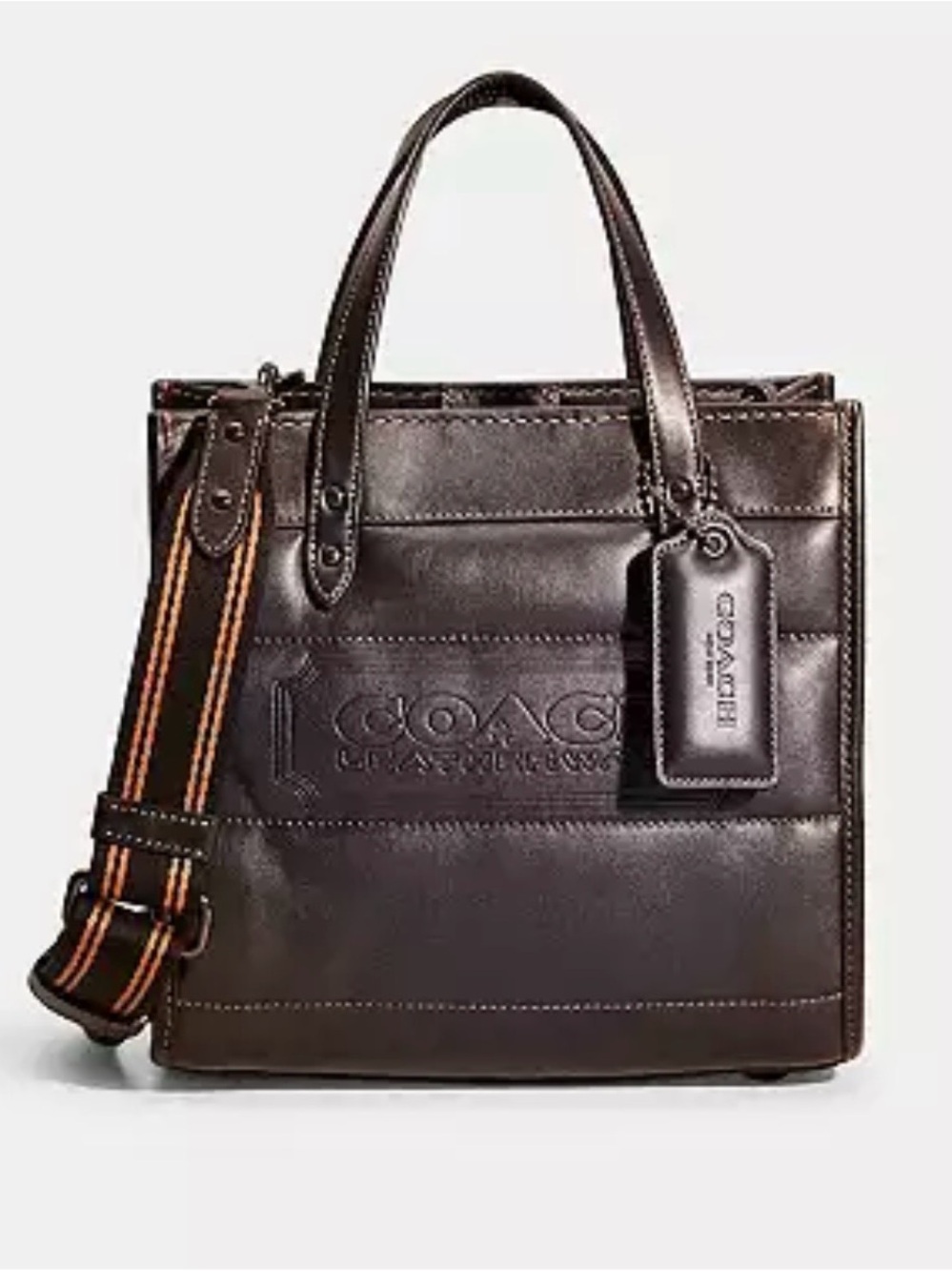 Coach Field 22 Black Leather Tote